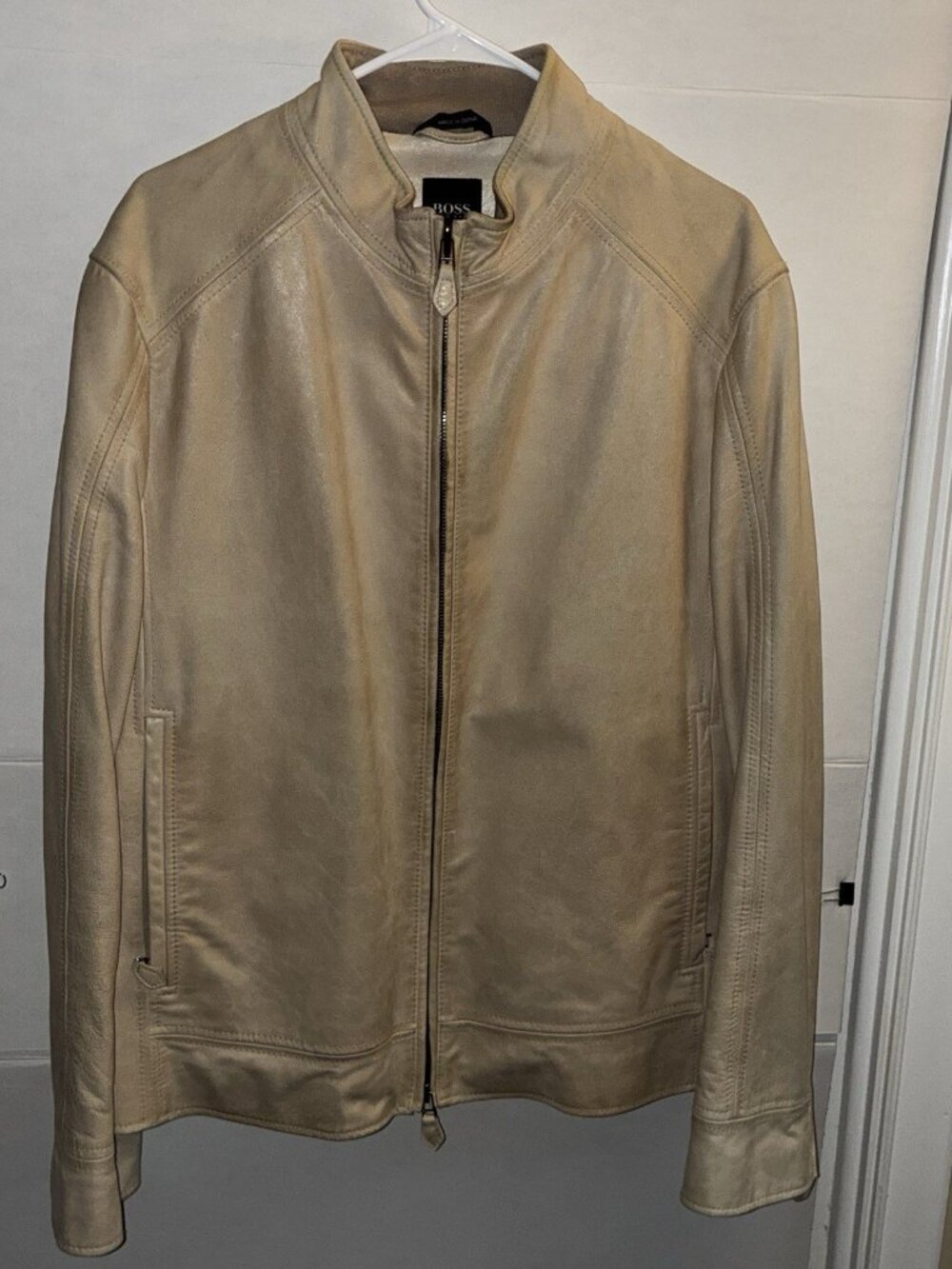 Hugo Boss Men’s 42r 100% Ziegemleder Goat Leather Jacket
